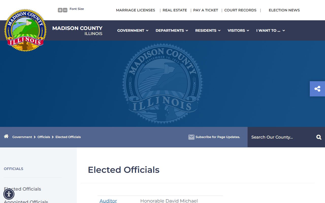 Madison County elected officials directory